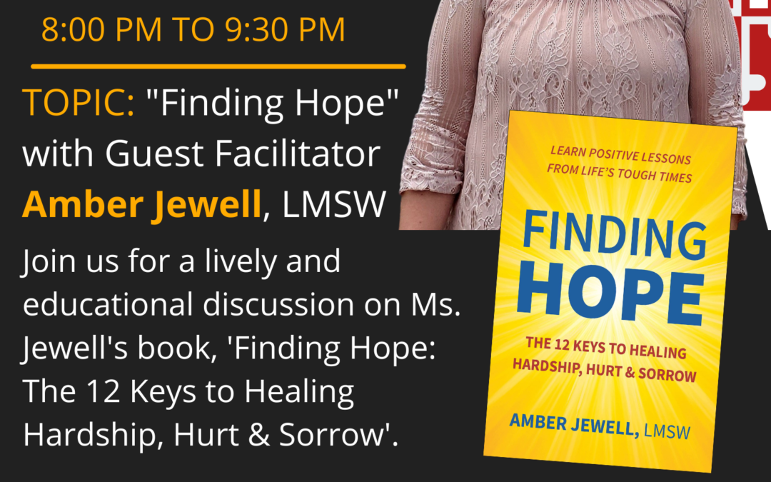 First Tuesday 12/7 with Author Amber Jewell, ‘Finding Hope: The 12 Keys to Healing Hardship, Hurt & Sorrow’