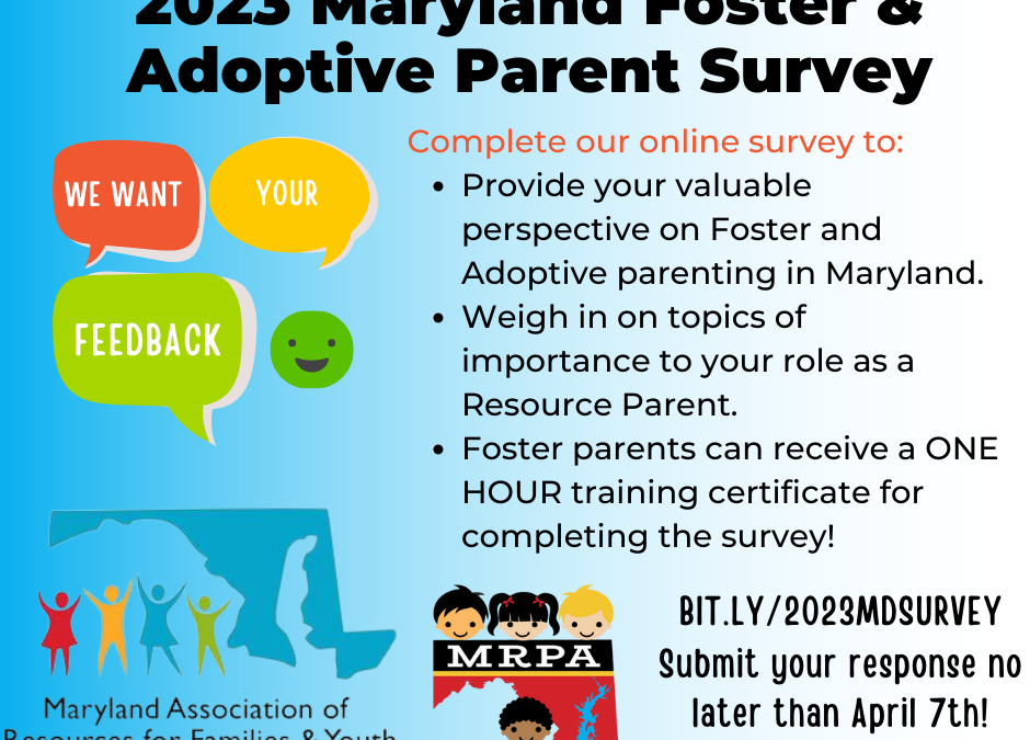 2023 Maryland Foster and Adoptive Parent Survey