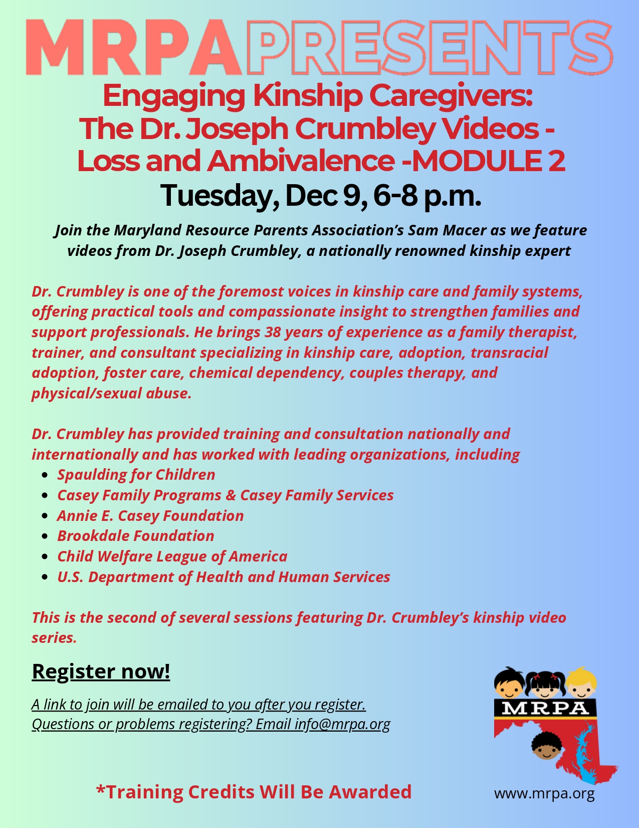 12.9.25 Dr. Crumbley MRPA Presents